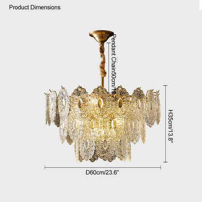 Diff Tiered Textured Glass Chandelier-DF2208