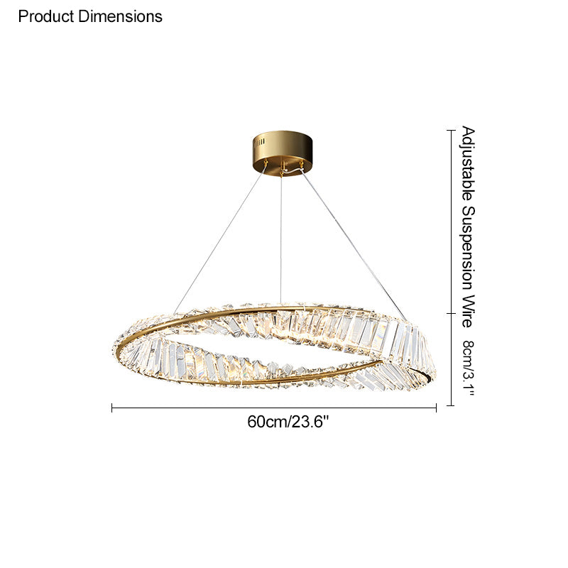 Diff Möbius Crystal Prism Circular Chandelier-DF2191