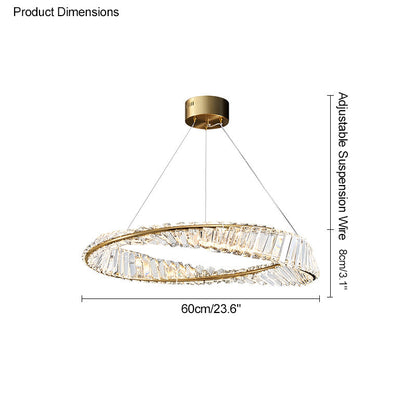 Diff Möbius Crystal Prism Circular Chandelier-DF2191