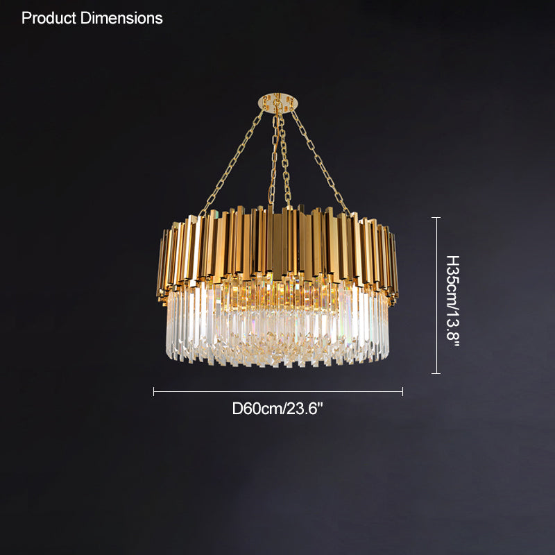 Diff  Prism Crystal Tiered Chandelier-DF2185