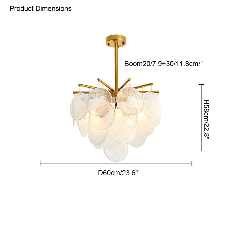 Diff Tiered Textured Glass Cloud Chandelier-DF2005