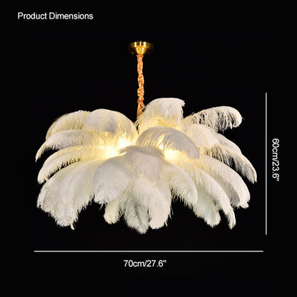 Diff Palm Feather Chandelier-DF2216