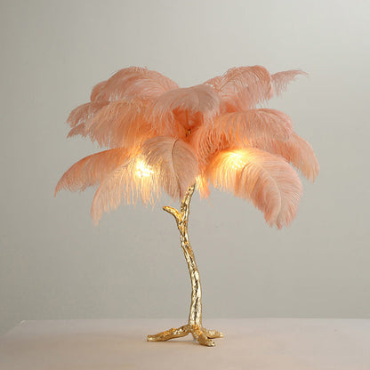 Diff Feather Palm Tree Table Lamp-DF8016