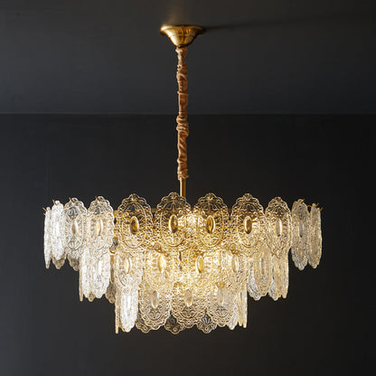 Diff Tiered Textured Glass Chandelier-DF2208