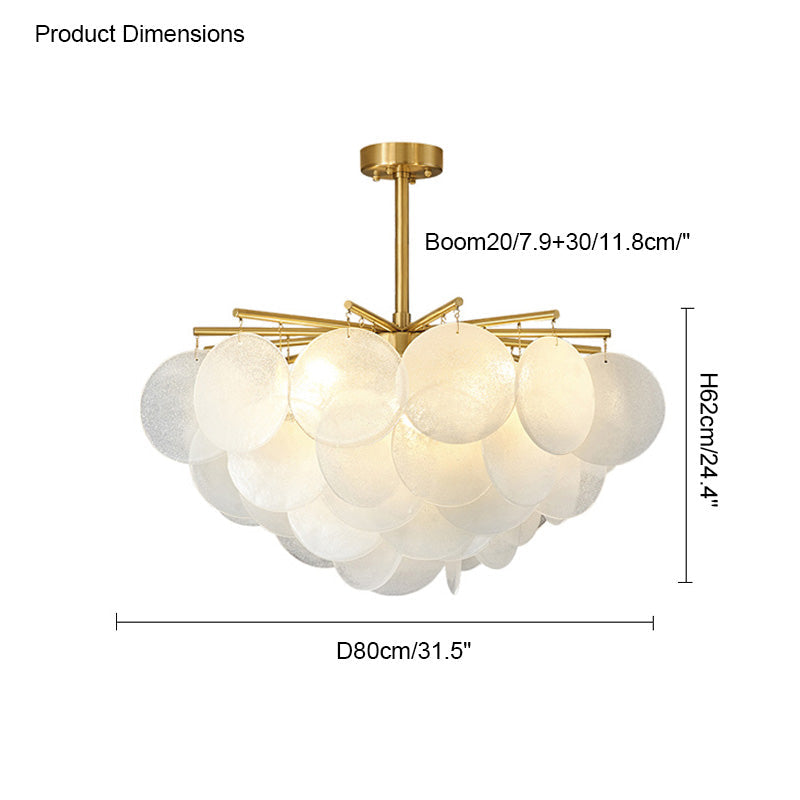 Diff Tiered Textured Glass Cloud Chandelier-DF2005