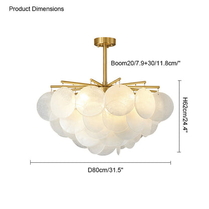 Diff Tiered Textured Glass Cloud Chandelier-DF2005