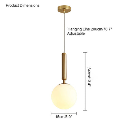 Diff Glass Globe Pendant Light-DF2097
