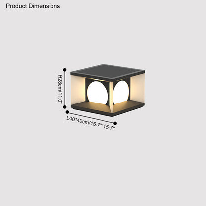 Diff Solar Pillar Outdoor Light-DF9018