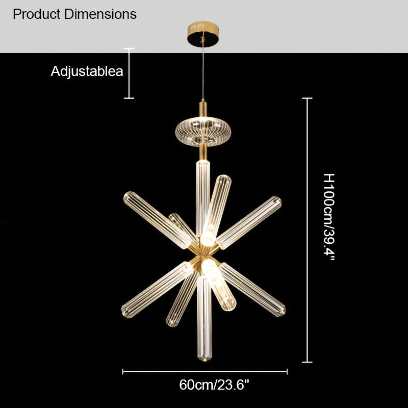 Diff Cypher Vertical/Horizontal Glass Pendant light-DF2153