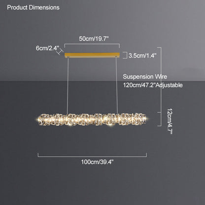 Diff Twist Linear Crystal Chandelier-DF2193