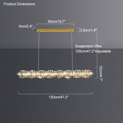 Diff Twist Linear Crystal Chandelier-DF2193