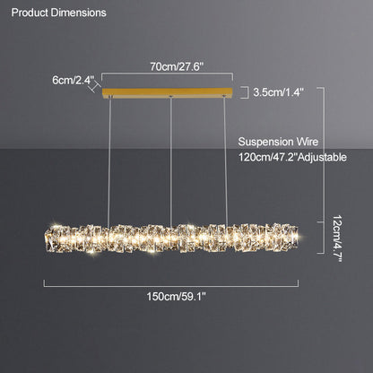 Diff Twist Linear Crystal Chandelier-DF2193