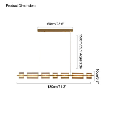 Diff Amber/Smoked Glass Linear Chandelier-DF2221