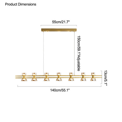 Diff Brass Linear Chandelier-DF2225