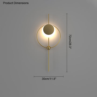 Diff Eclipse Brass Sculptural Wall Sconce-DF6058