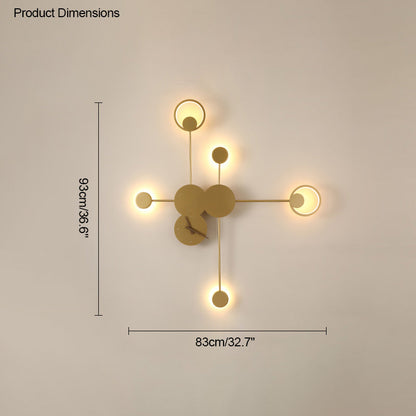 Diff Sculptural Wall Clock with Led Accent Light-DF6088