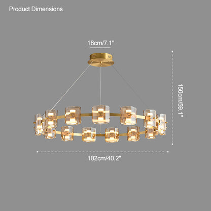 Diff Circular Glass Chandelier-DF2218