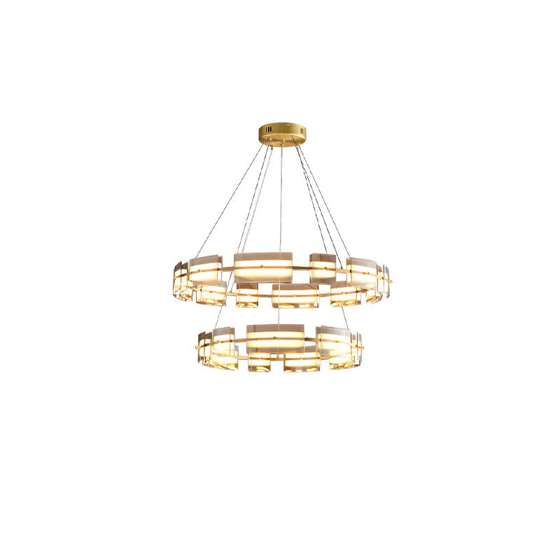 Diff Tiered Circles Glass Chandelier-DF2220