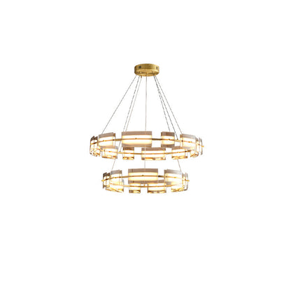 Diff Tiered Circles Glass Chandelier-DF2220