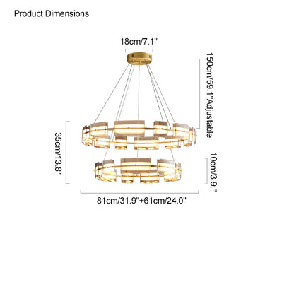 Diff Tiered Circles Glass Chandelier-DF2220
