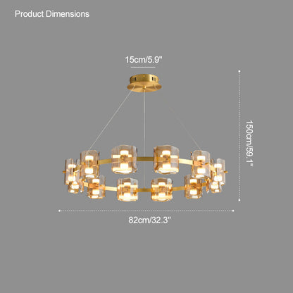 Diff Circular Glass Chandelier-DF2218