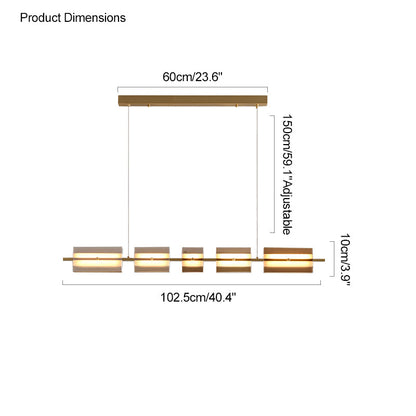 Diff Amber/Smoked Glass Linear Chandelier-DF2221