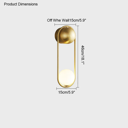 Diff Milk Glass Globe Brass Wall Sconce-DF6098