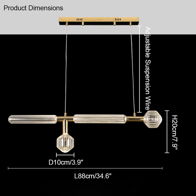 Diff Cypher Vertical/Horizontal Glass Pendant light-DF2153