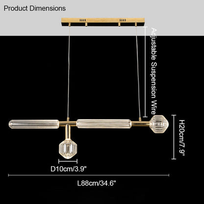 Diff Cypher Vertical/Horizontal Glass Pendant light-DF2153