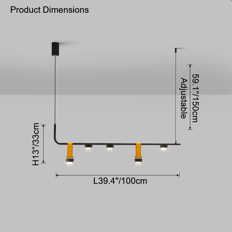 Diff Leather Linear Led Pendant Light-DF2286