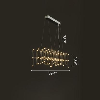 Diff Rectangular Sculptural Chandelier-DF2200