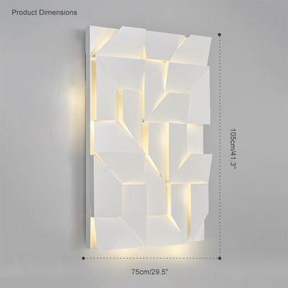 Diff Rectangular Sculptural Art Wall Sconce-DF6020
