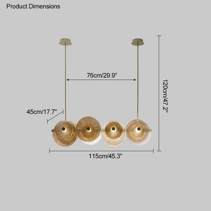 Diff Textured Glass Disc Chandelier-DF2194