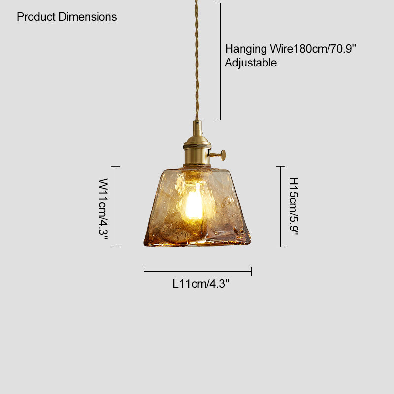 Diff Amber Glass Small Pendant Light-DF2210