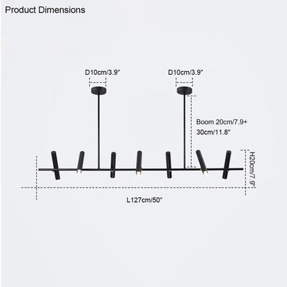 Diff Adjustable Linear Pendant Chandelier-DF2064