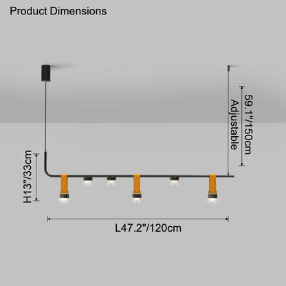 Diff Leather Linear Led Pendant Light-DF2286