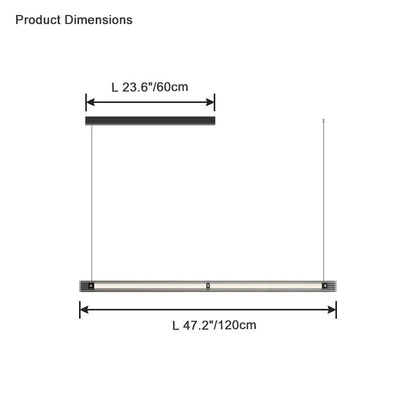 Diff Black Ribbed Glass Linear Pendant Light-DF2308