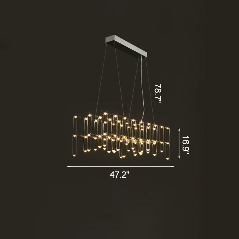 Diff Rectangular Sculptural Chandelier-DF2200