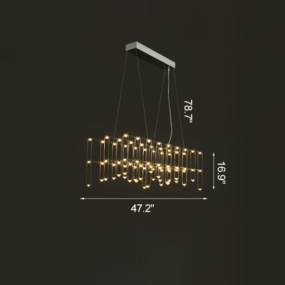 Diff Rectangular Sculptural Chandelier-DF2200