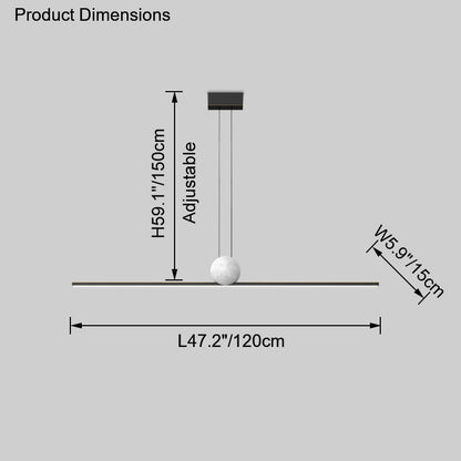 Diff Marble Linear Pendant Light-DF2329