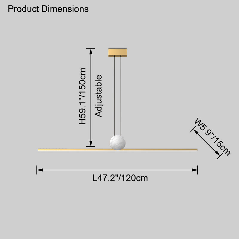 Diff Marble Linear Pendant Light-DF2329
