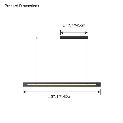 Diff Black Glass Linear Pendant-DF2309