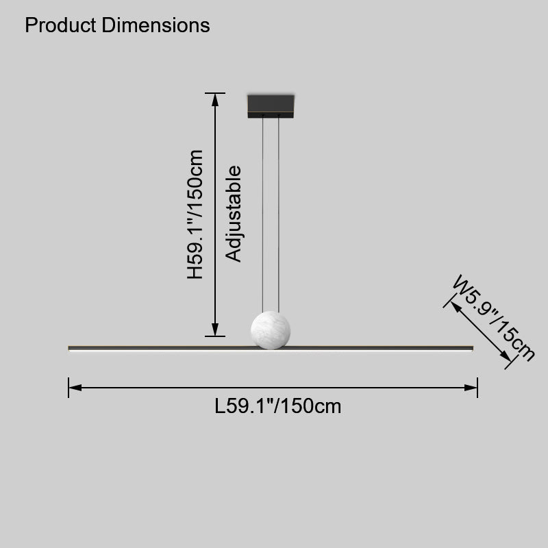 Diff Marble Linear Pendant Light-DF2329