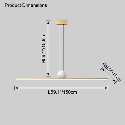 Diff Marble Linear Pendant Light-DF2329