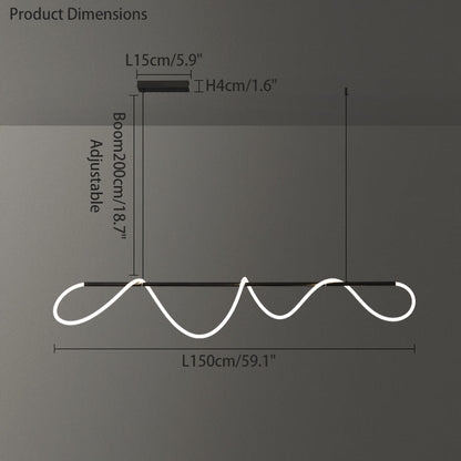 Diff Hose LED Linear/Circular Brass Chandelier-DF2059