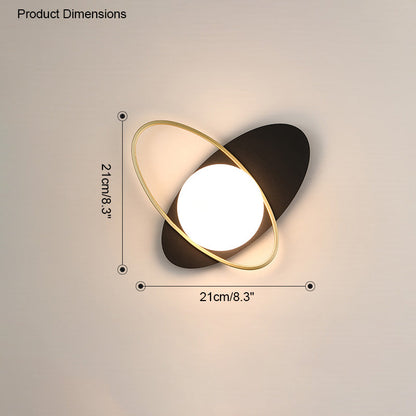 Diff Frosted Glass Oval Accent Wall Sconce-DF6064