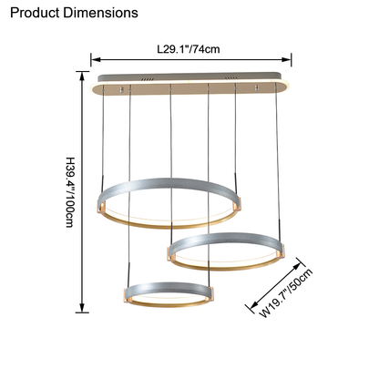 Diff Grey Circular Led Chandelier-DF2270