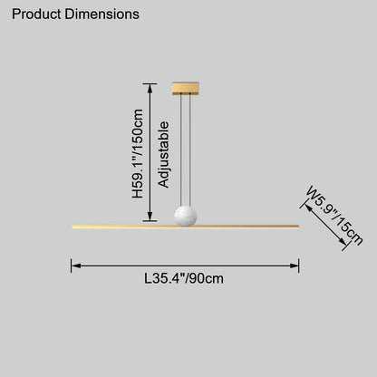 Diff Marble Linear Pendant Light-DF2329