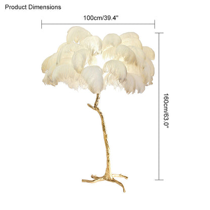 Diff Feather Palm Tree Floor Lamp-DF7000