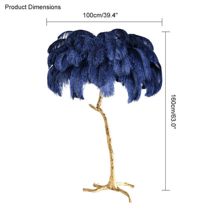 Diff Feather Palm Tree Floor Lamp-DF7000